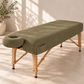 SNOOZE linen fitted massage table sheet in Olive Earth