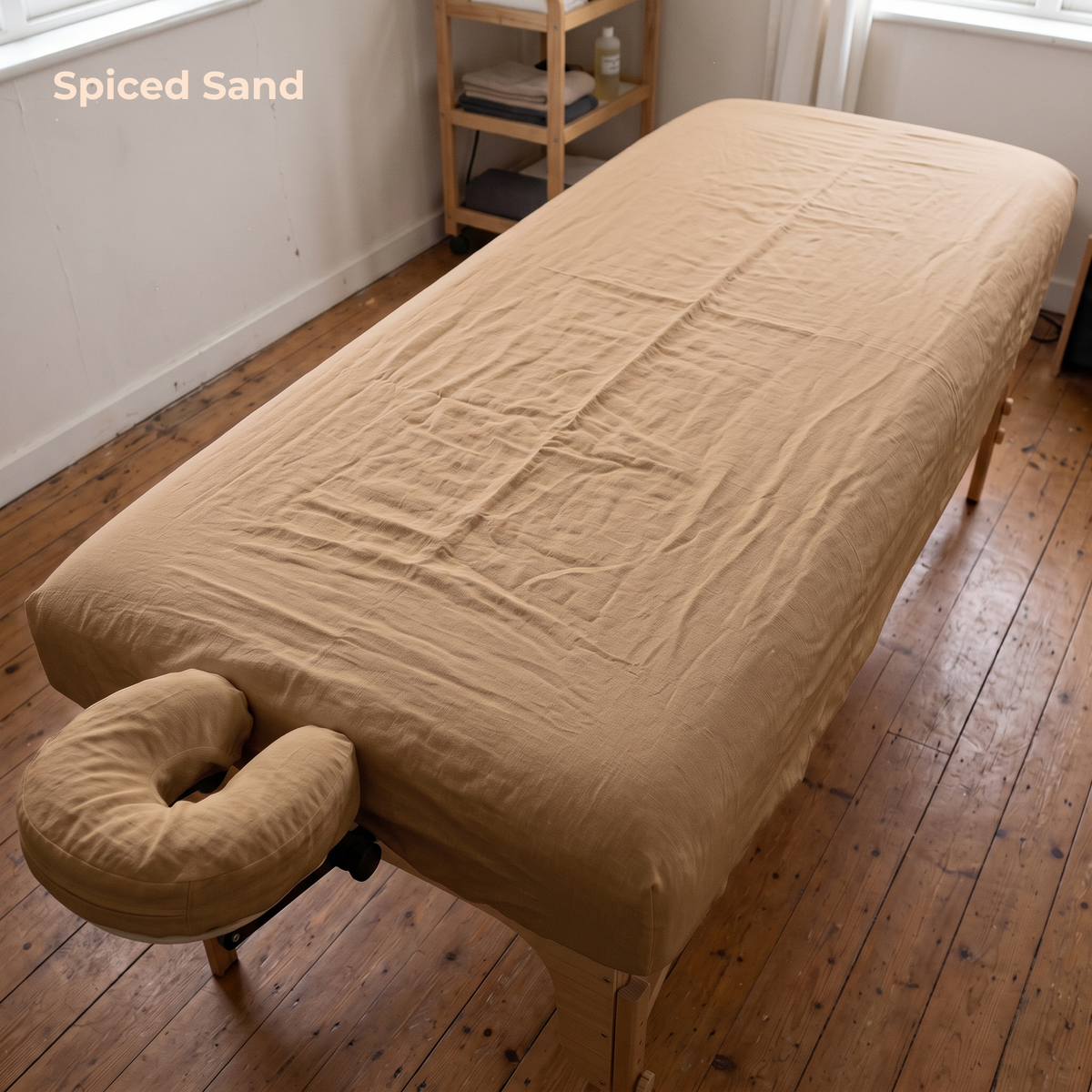 100% Pure Linen FITTED Sheet in Spiced Sand – Snooze by OrganoLinen