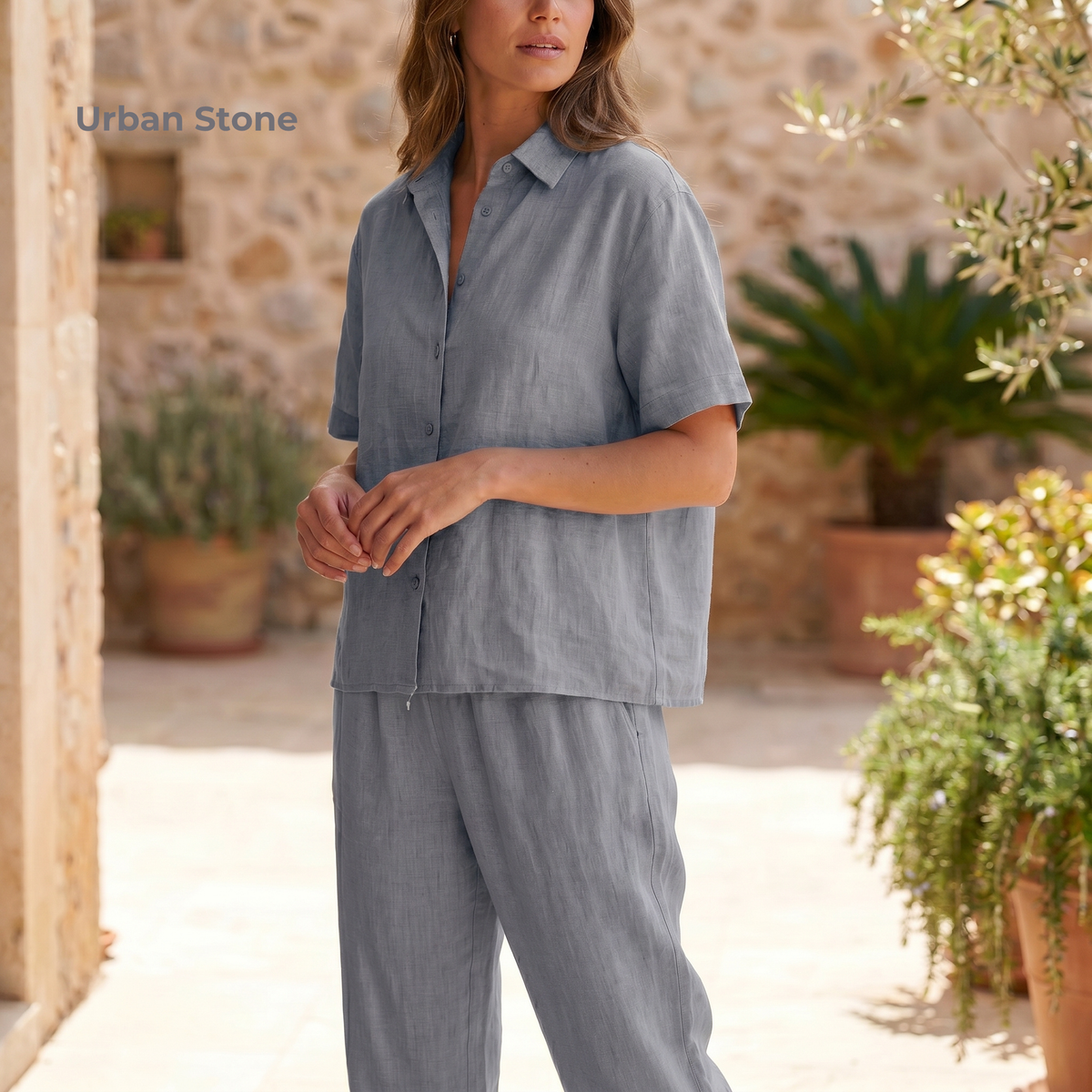 Women's Pure Linen Set – Sora by OrganoLinen