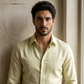 Men's Linen Shirt in Antique Parchment – Sunny by OrganoLinen