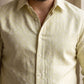 Men's Plus Size Linen Shirt in Antique Parchment – Sunny by OrganoLinen