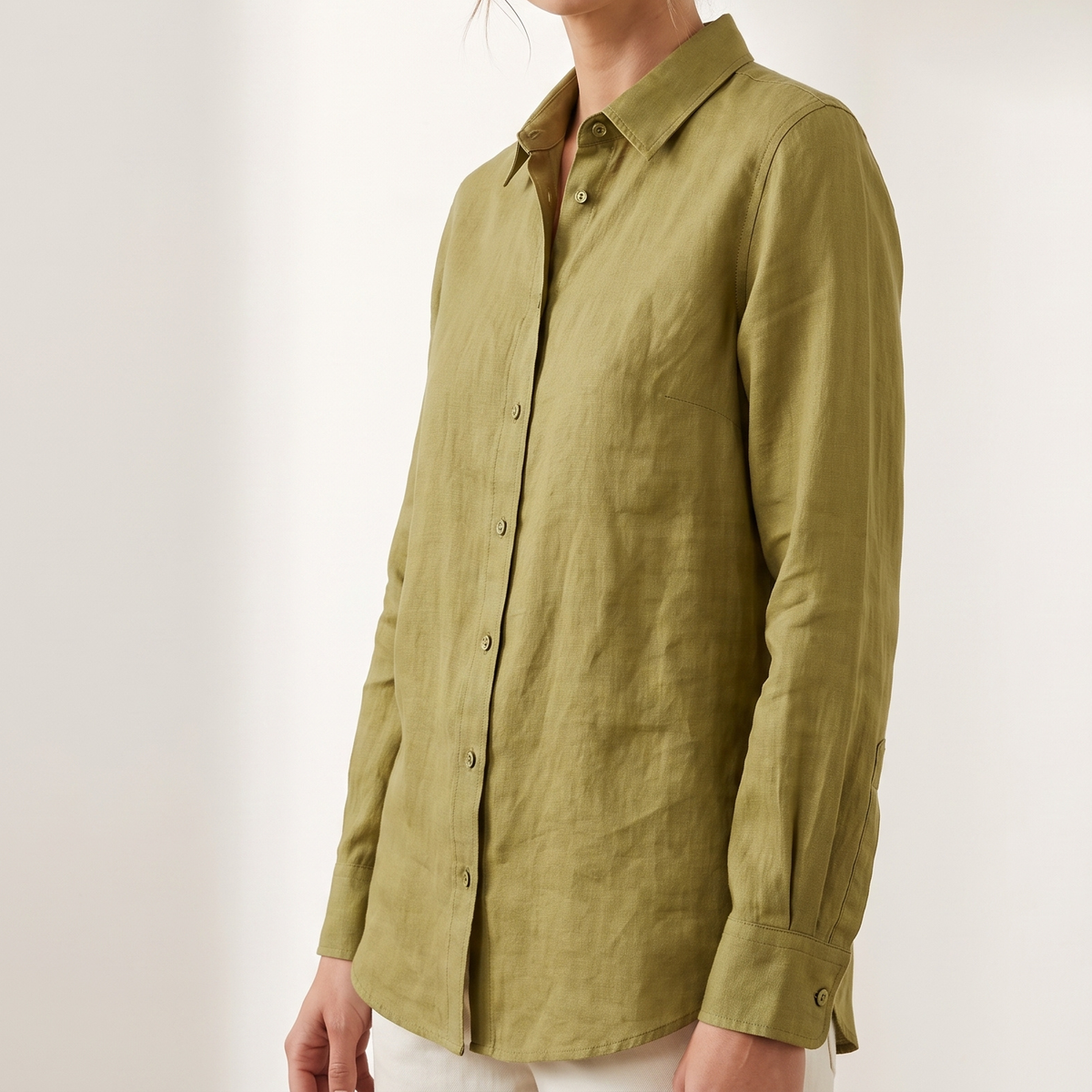 Women's Yellow Linen Shirt – Sunny by OrganoLinen
