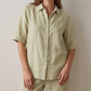 Women's Linen Shirt in Buttercream Yellow – Sunny by OrganoLinen