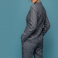 Women’s Unlined Linen Jacket in Charcoal Bay – Tahoe by OrganoLinen