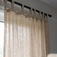 LOOM – Custom Linen Curtain | Full Drop Panel with Loops or Ties