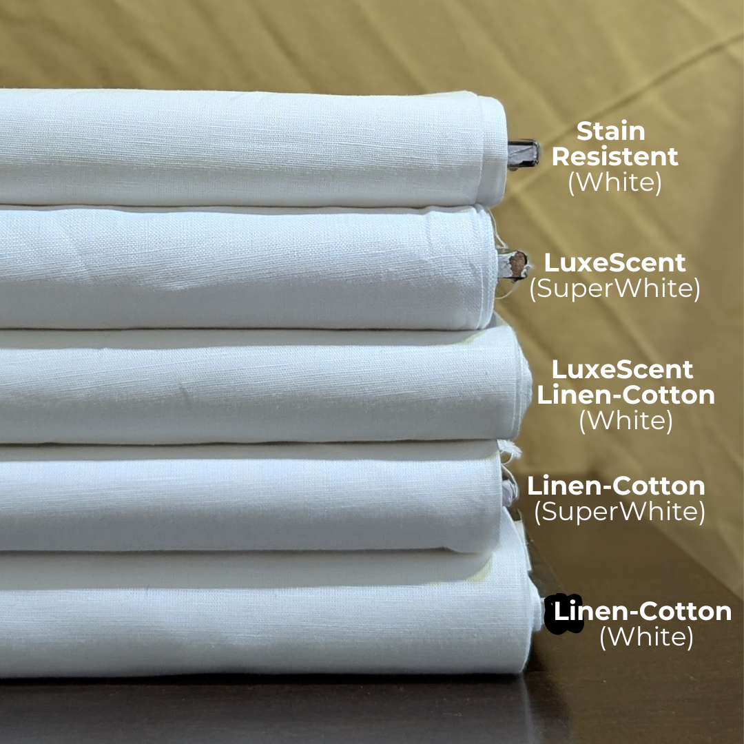 White Linen Fabric Collection by OrganoLinen