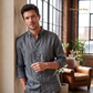 Men's Shirt in Heavy Linen in Charcoal Bay – Willow by OrganoLinen