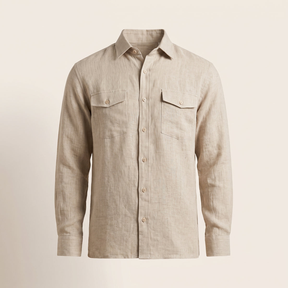 WILLOW Men's Long-Sleeve Heavy Linen Shirt
