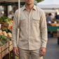WILLOW Men's Long-Sleeve Heavy Linen Shirt