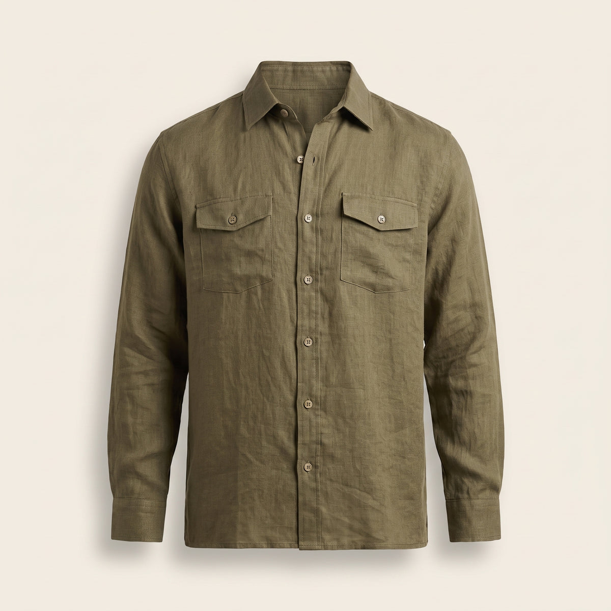 WILLOW Men's Long-Sleeve Heavy Linen Shirt