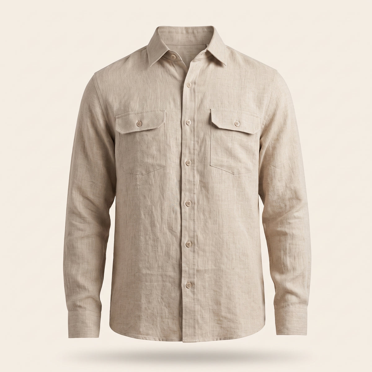 WILLOW Men's Long-Sleeve Heavy Linen Shirt