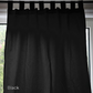 Custom Linen Café Curtain in Black Motera – Wisp by OrganoLinen