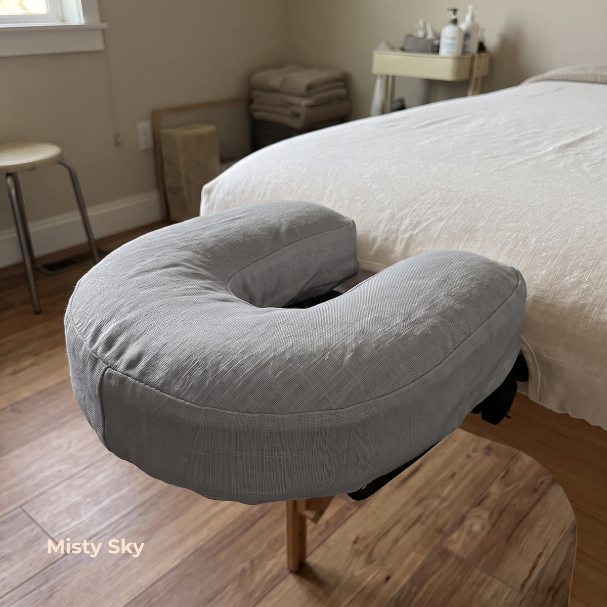 100% Pure Linen Cradle Cover in Misty Sky – Zen by OrganoLinen