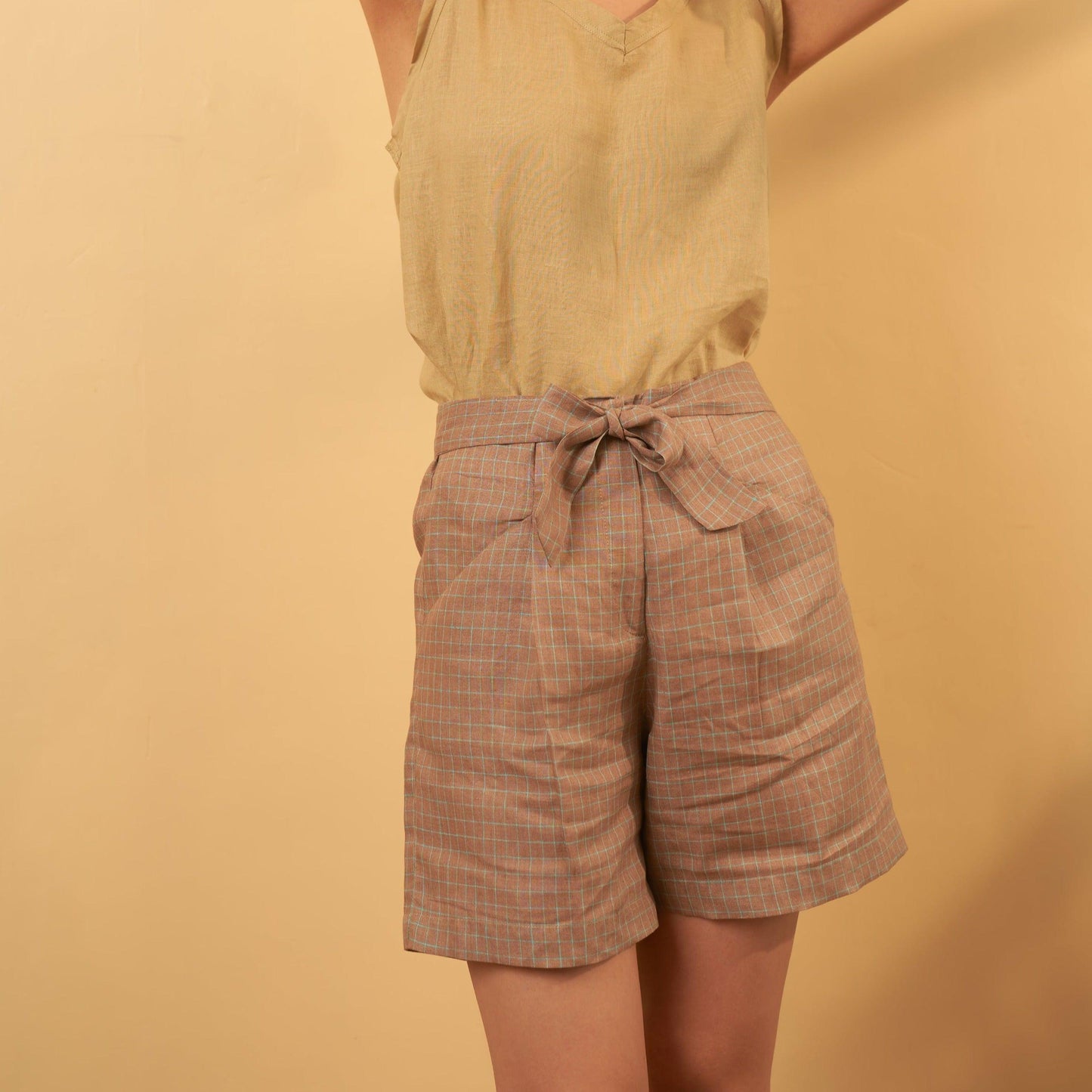 HEMIN Linen Ribbon Shorts - OrganoLinen