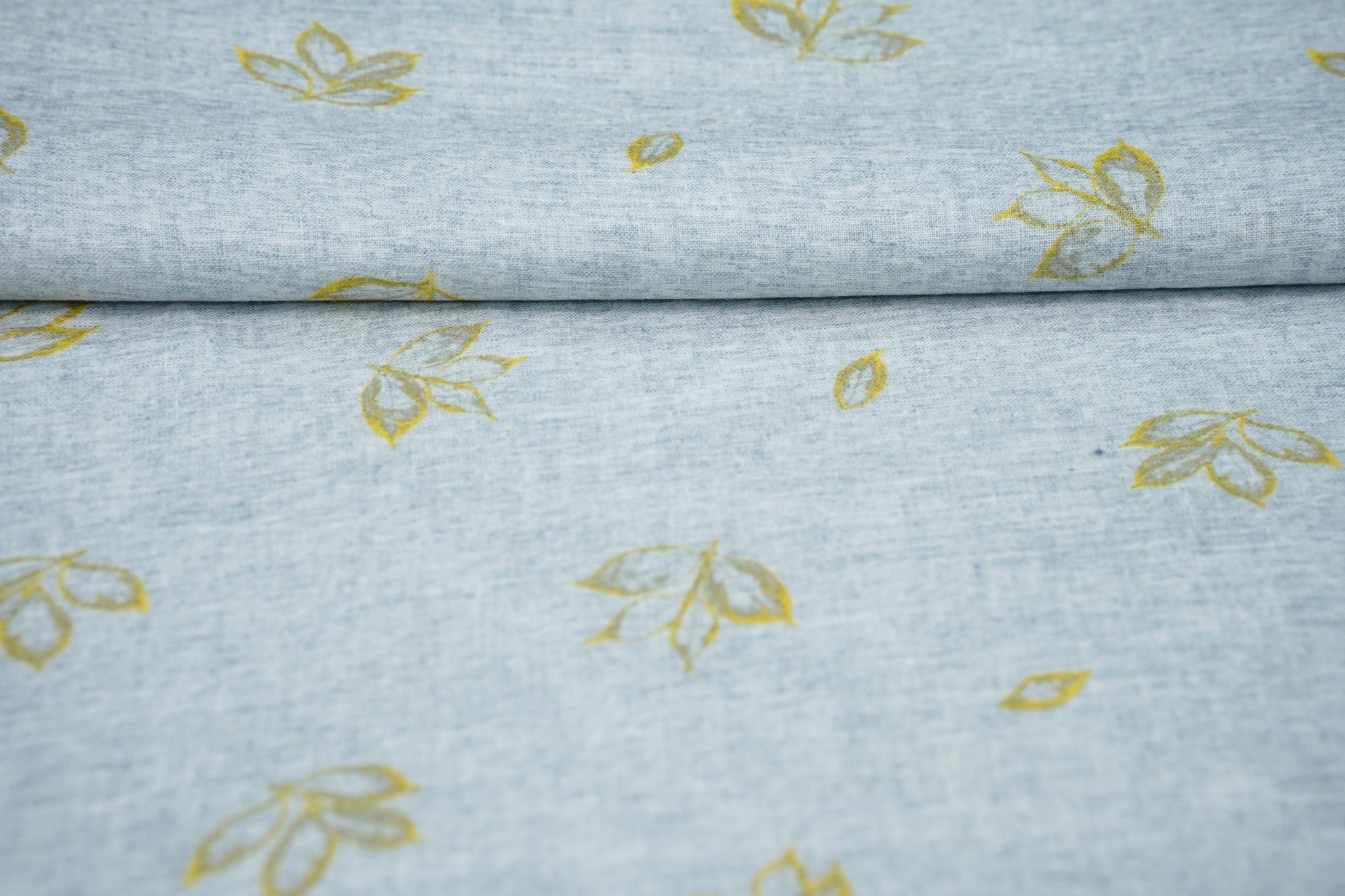 Digital flower Print on off-white base - Linen Fabric - OrganoLinen