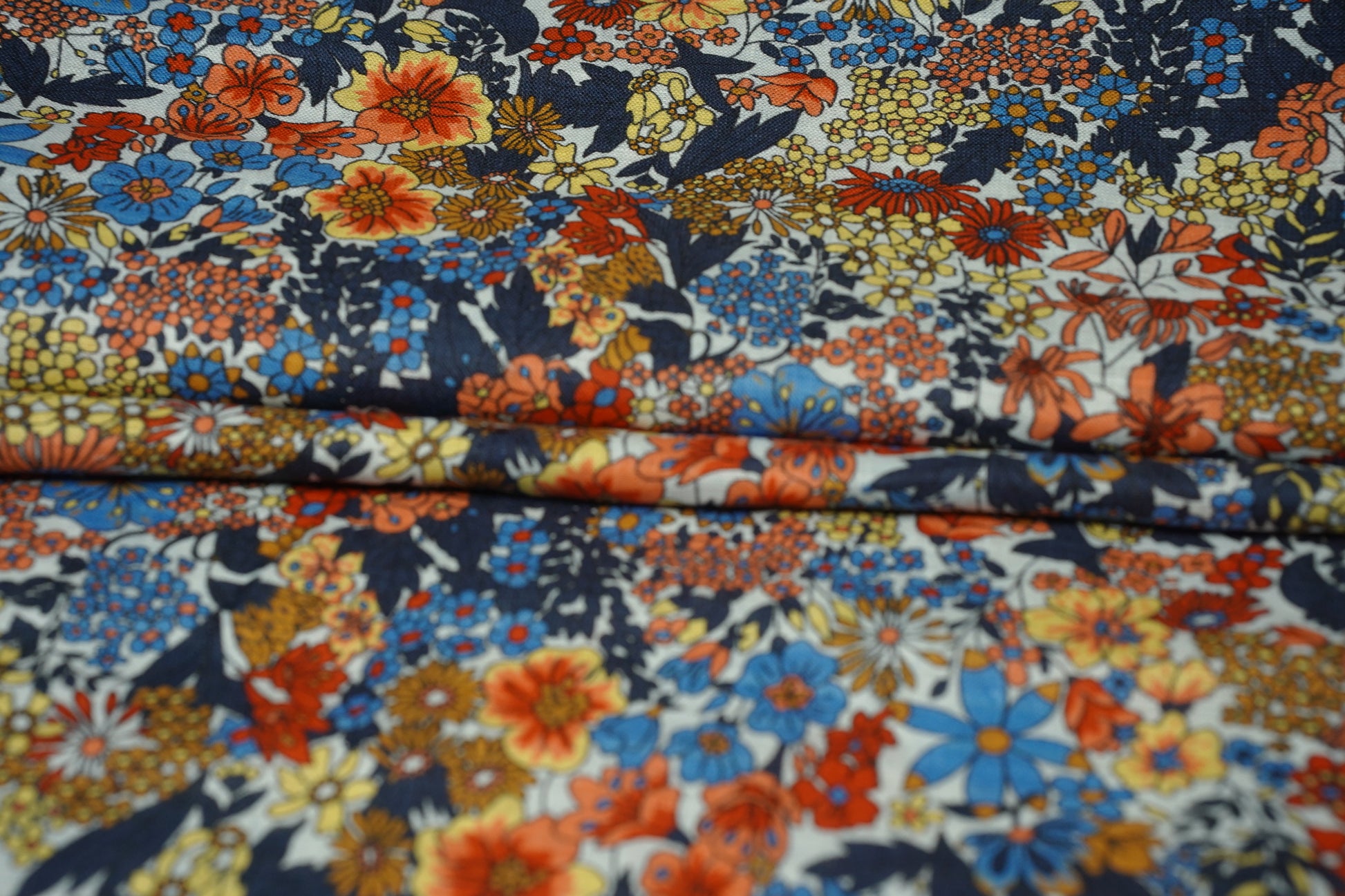 Digital Floral Print - Linen Fabric - OrganoLinen