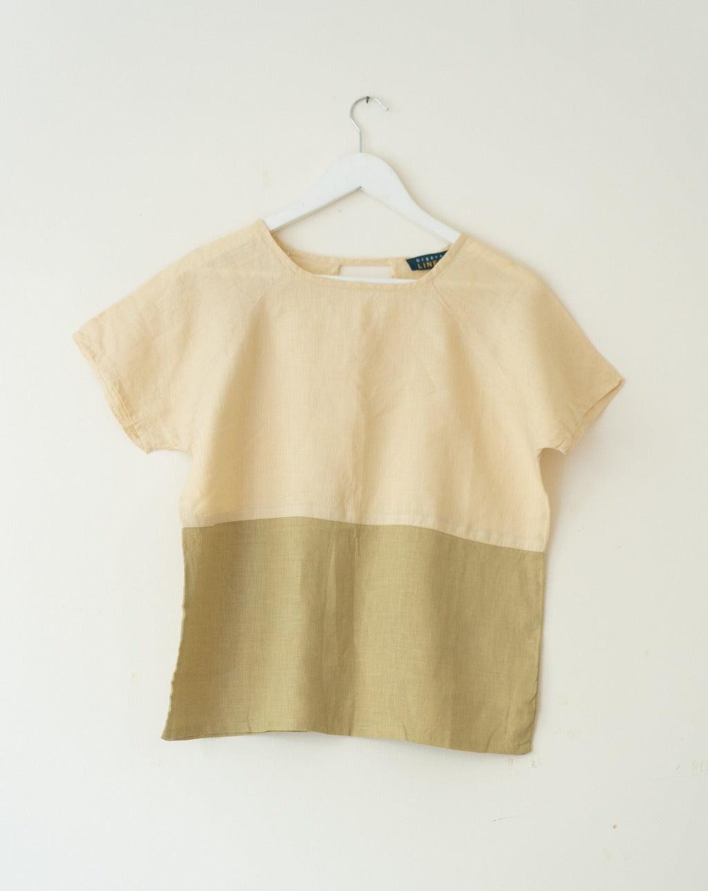 IKE Color Block Top - Vintage Shades - OrganoLinen