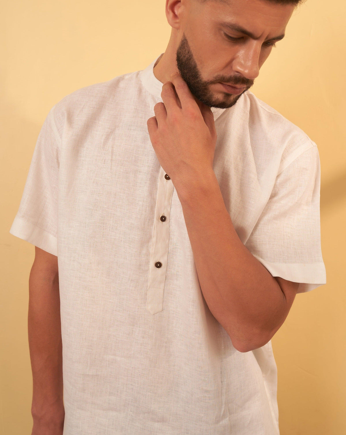 Men's Kurta Linen Shirt – Avi by OrganoLinen