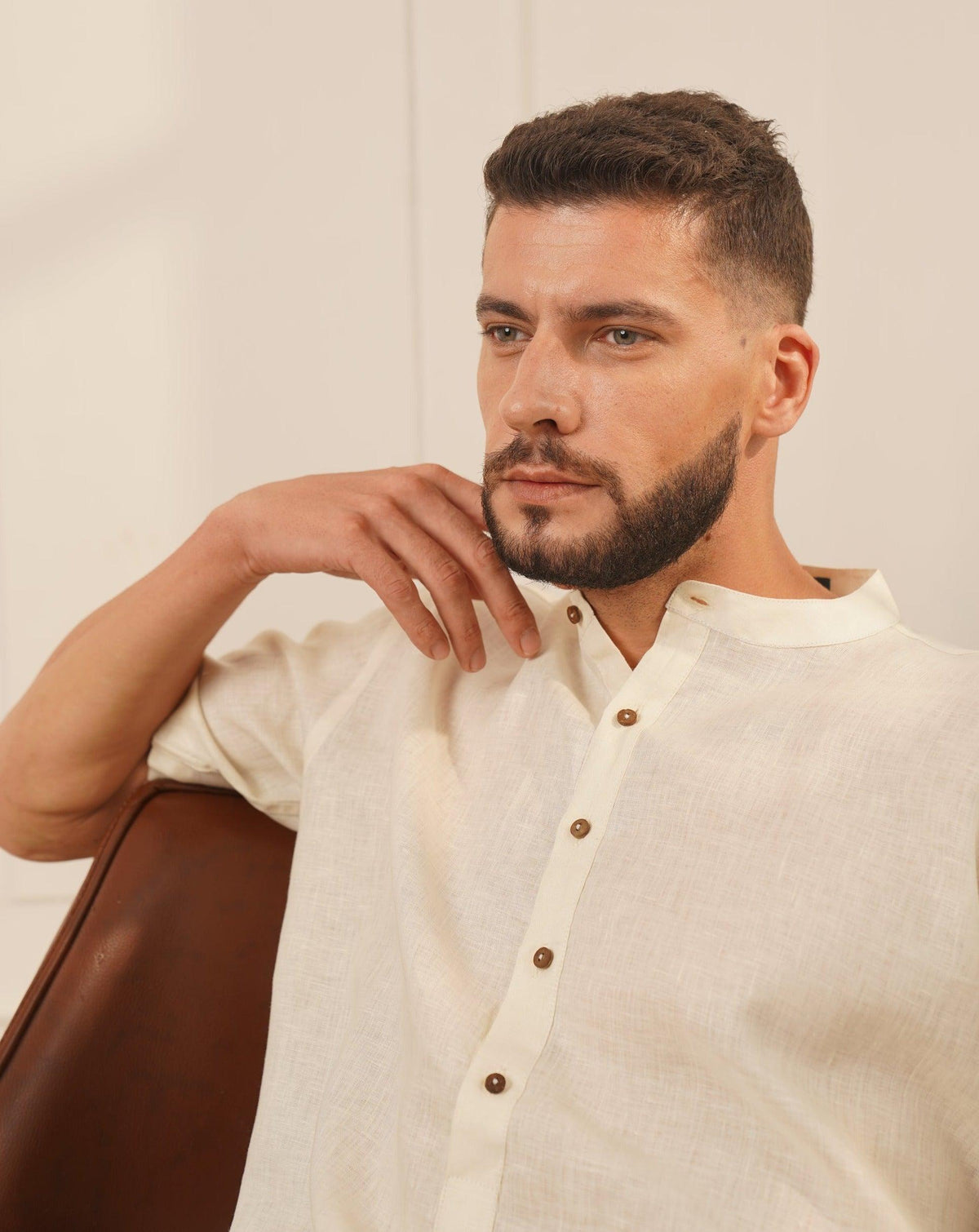 Men's Kurta Linen Shirt – Avi by OrganoLinen