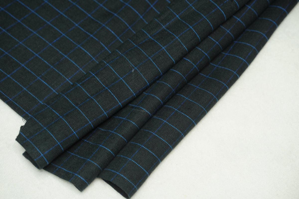 Graph Check on Space Blue by OrganoLinen