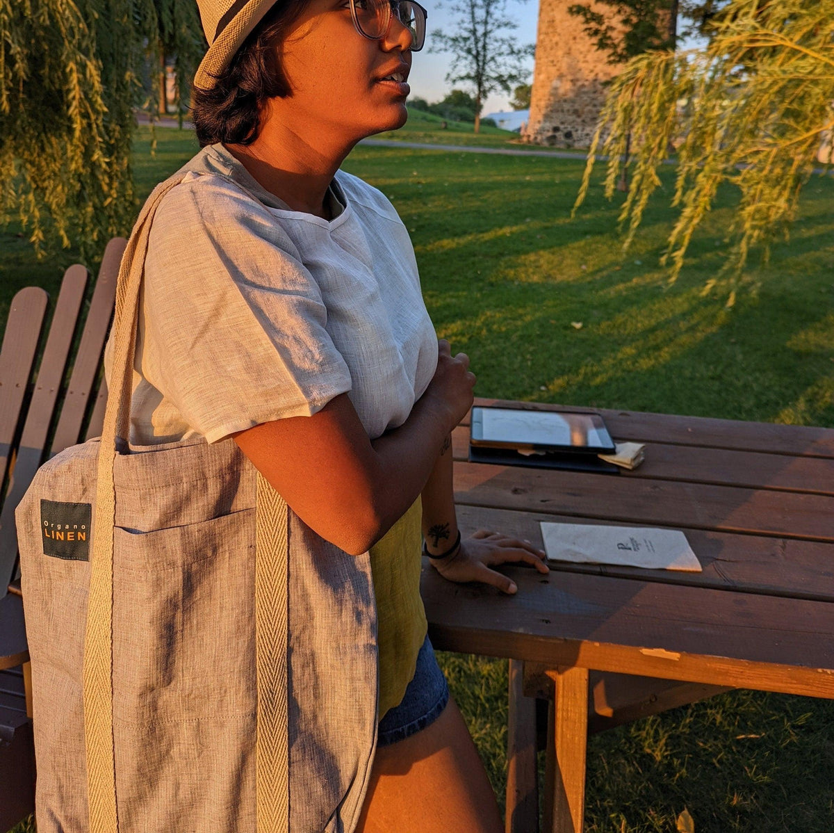 Linen Messenger-Tote Bag – Slee by OrganoLinen